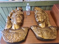 2 LARGE ROMAN WALL PLAQUES