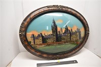 Convex Reverse Painting on Glass "Parliament