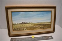 Original V. Allen Painting "Harvest" 14" x 9"