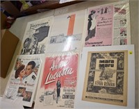 Qty of 6 Movie Advertisements 11" x 14"