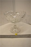 Pinwheel Crystal Pedestal bowl