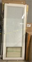 Glass Door With Internal Mini Blinds White