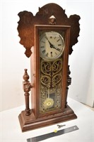 Pararo Wooden Clock 15' wide x 27" High with Key