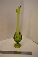Green Art glass Vase