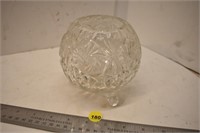 Pinwheel Crystal Footed Bowl