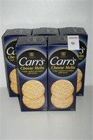 LOT OF 5 CARR'S CRISPY CRACKERS SPRINKLED WITH CHE