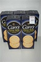 LOT OF 5 CARR'S CRISPY CRACKERS SPRINKLED WITH CHE