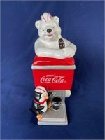 Coke bear w/coke machine & penguin Year 1991