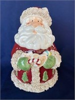 Santa w/heart cookie & candy cane