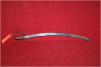 Civil War era Cutlass Sword w/ Wood carved Handle