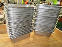 Lot (35) Stainless 7"x12.5" Steam Table Pans