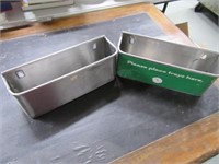 Lot (2) Stainless 14"x4" Wall Mount Storage 1of2
