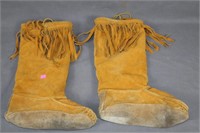 Leather Moccasin Style Boots
