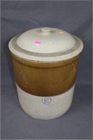 No 5 Crock with No 4 Non Matching Lid