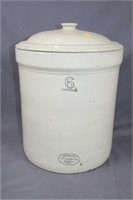 No 6 Medalta Crock with Lid As Found