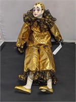 Vintage Collectible Musical Pierrot Clown 23"