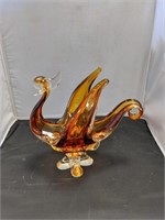 Amber Glass Swan