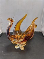 Amber Glass Swan