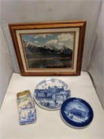 Vintage Plates, Coasters & Picture