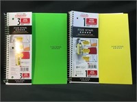 Five Star wide ruled notebooks, set of 2