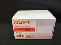 Staples Blank Index Cards