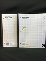 Reversible quad ruled notebooks set of 2