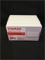 Staples Blank Index Cards