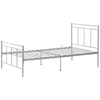 Star Hollow Metal Twin Bed - Silver