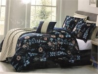 By design comforter & quilt set
8pc floral/ navy
