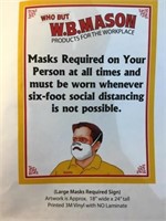 W. B. Mason social distancing , mask required