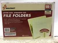 Skilcraft letter size file folders
Straight cut