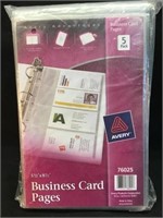 Avery Business Card Pages 5 1/2 x 8 1/2