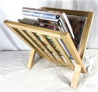 Home decor book lot with magazine rack
