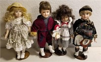 (4) Collectible Porcelain Dolls