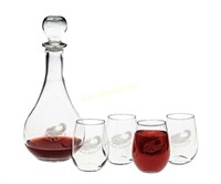 Wine Glasses and Decanter Set