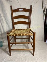 120-Antique Jackson chair with Hide woven seat