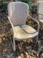 153- Rustic metal outdoor chair