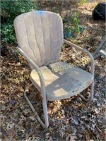 154-Rustic outdoor metal chair