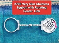 Tag #708 - Stainless Steel Eggbutt Snaffle