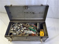 Grey Craftsman Tool Box Full of Tools