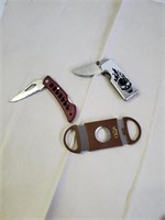 Two Pocket Knives and a Cigar Cutter