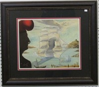 Untitled Sailing Boat Giclee by Salvador Dali