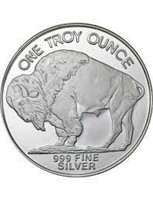One Ounce - Buffalo .999 Fine Silver Round