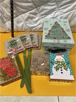 Four Christmas Signs & Gift Boxes