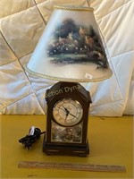 Thomas Kinkade Style Lamp/Clock