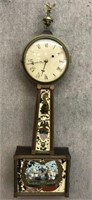 EARLY AMERICAN BANJO CLOCK WITH REVERSE PAINTED