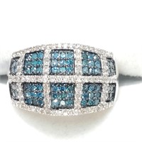 Certified 14K Diamond(0.5Ct,I2-I3,G-H) Blue Diamon