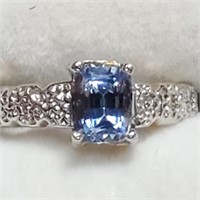 $2000 10K Tanzanite(1ct) Diamond(0.06Ct) Ring