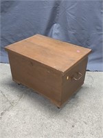 Rolling Wooden Box with Handles