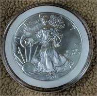 2020 Walking Liberty Dollar Coin 1 Oz Fine Silver